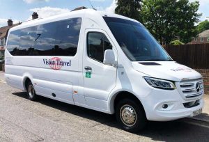 Front view of 22/19 Seater Vehicle