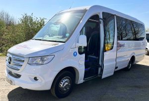 Front view of 29/25 Seater Vehicle